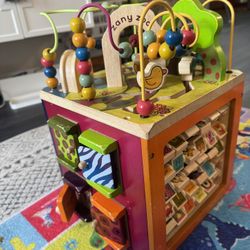 Wooden Activity Cube
