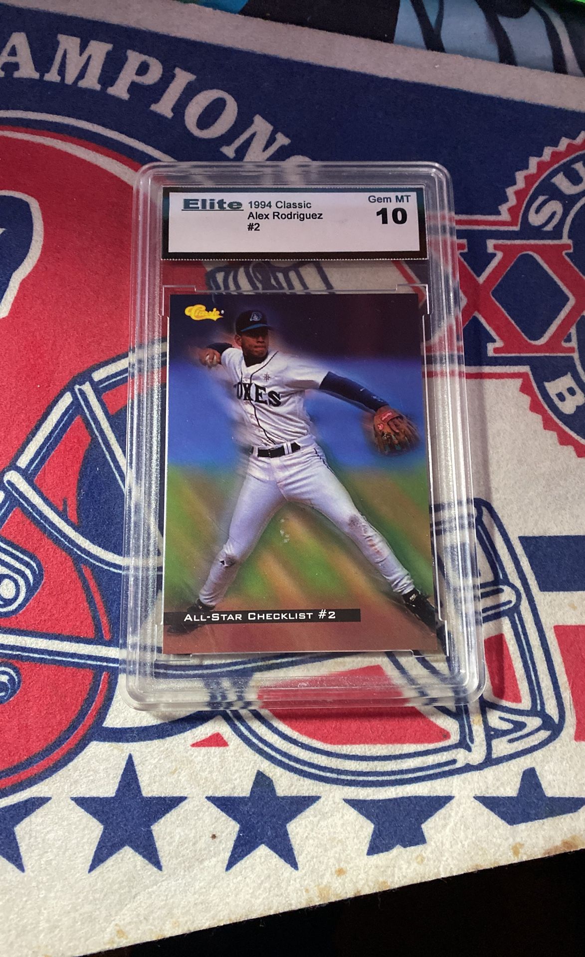 Alex Rodriguez Graded 10 Rookie Baseball Card