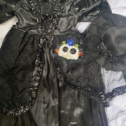 CATRINA BLACK DRESS WITH HAT AND MASK 