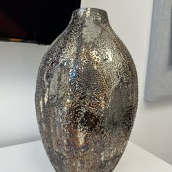 Silver Acid Wash Vase 