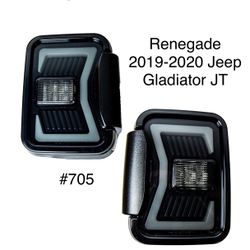 2019 TO 2020 Jeep Gladiator JT Renegade LED Taillights (Black/Smoke) (FOR THE PAIR)