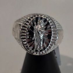 🥈 Solid 925 Sterling Silver Statement Ring – Size 11