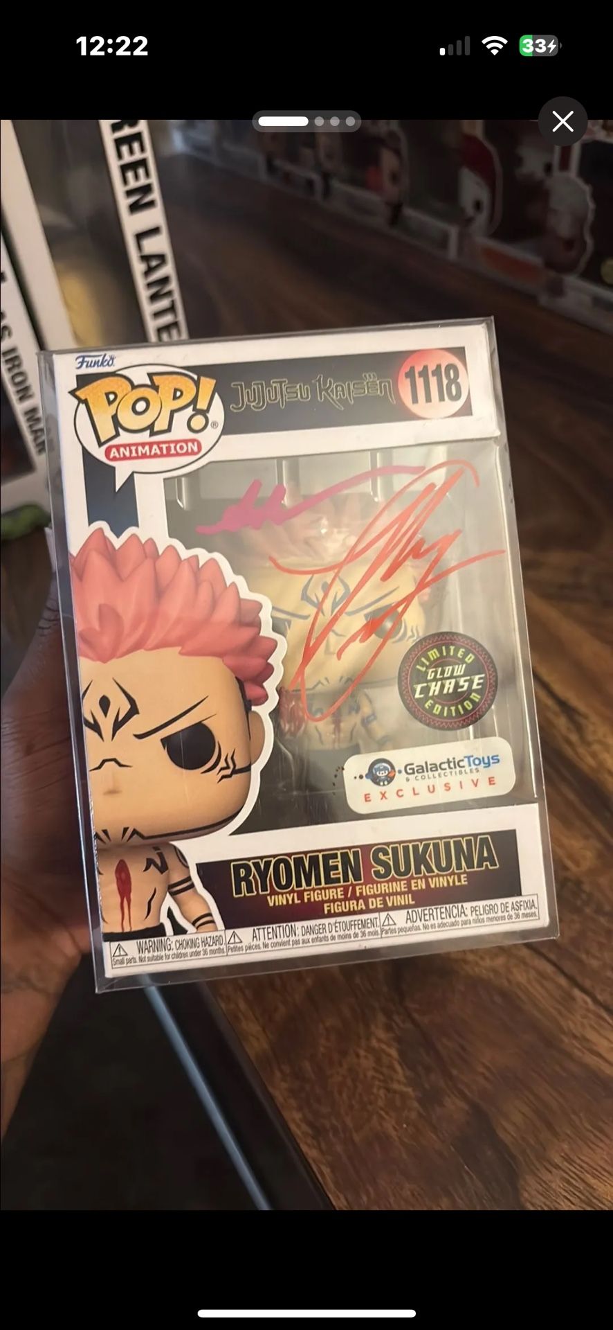 Ryomen Sukunna Glow Chase Autograph Funko Pop