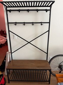 Coat shoe rack tree hall