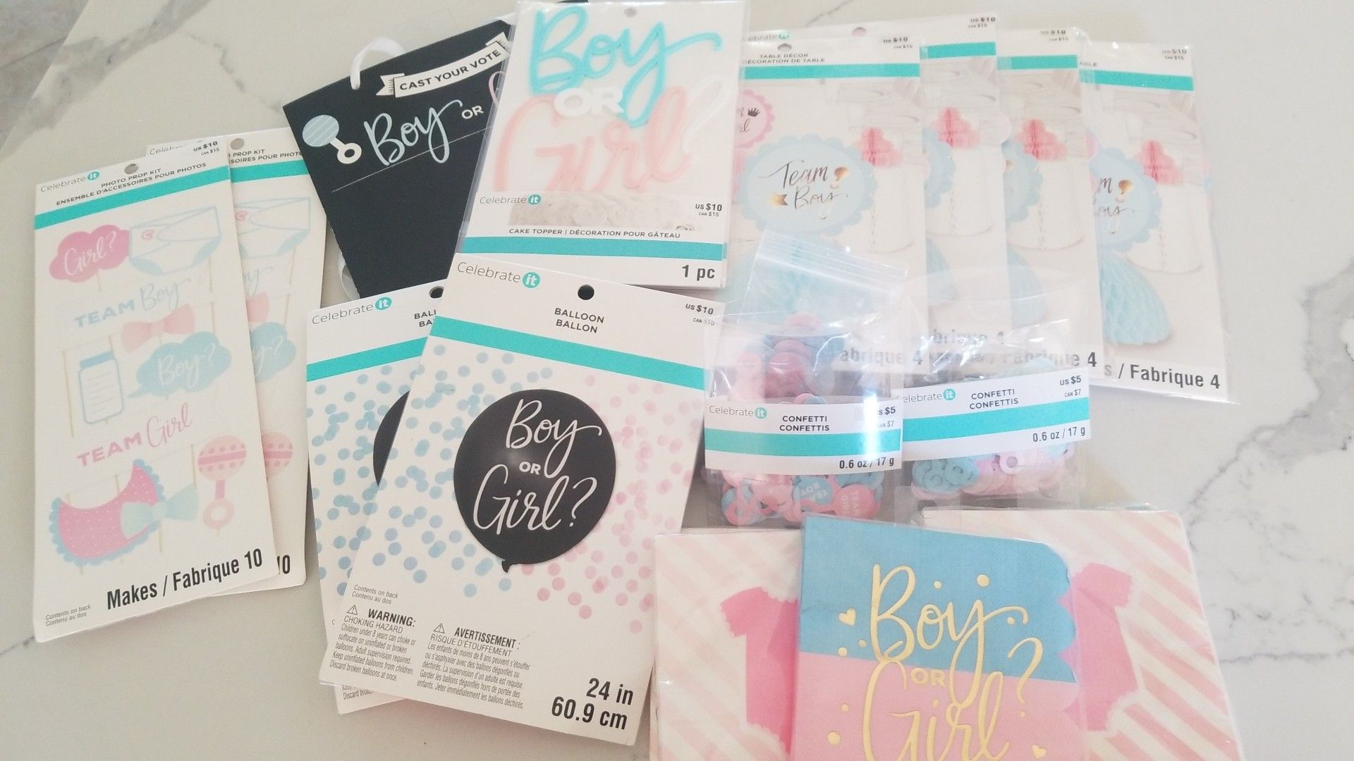 Gender Reveal Decorations and Party Kit