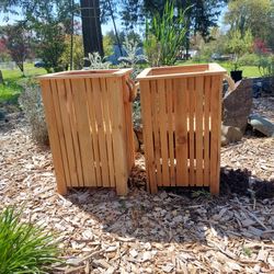 Modern Cedar Planter Boxes 