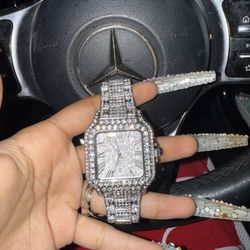 Cartier Watch With Sapphire Crown