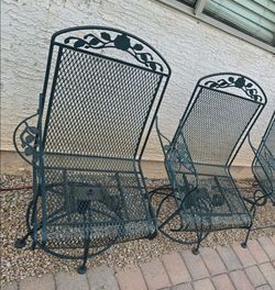 $300  IRON 2 SWIVEL CHAIRS vintage