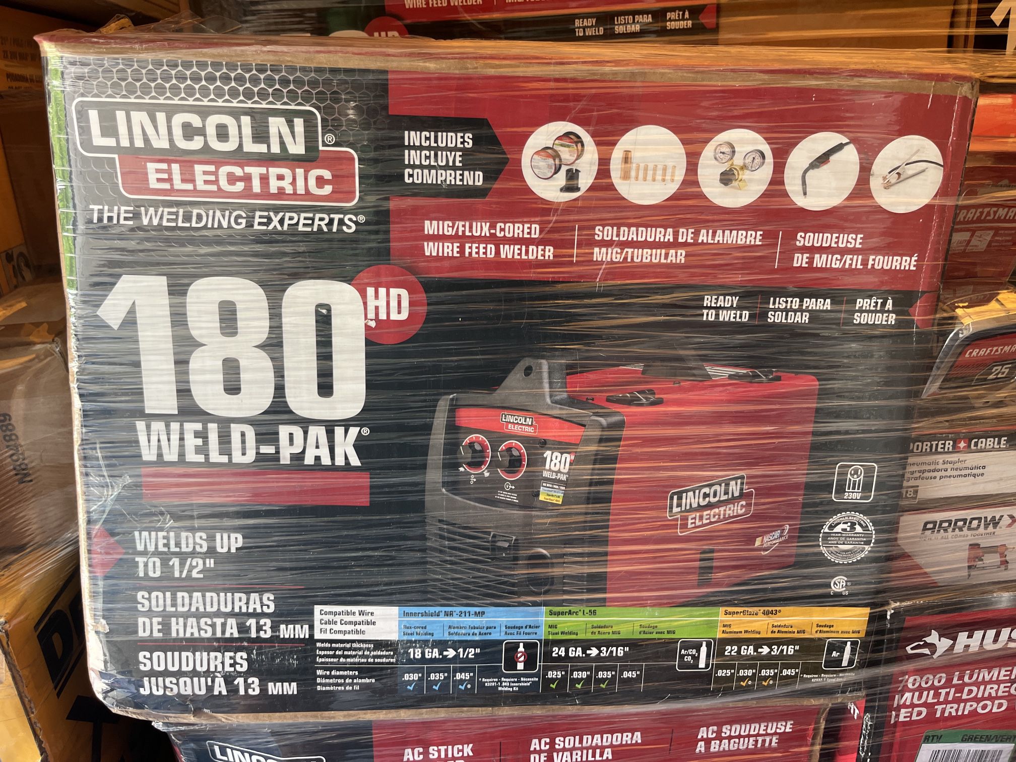 Lincoln Electric 180 Welder With 100SG Weld Gun