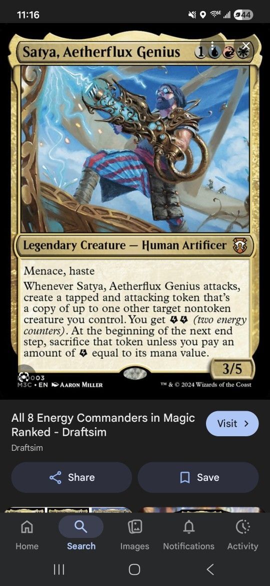 MTG Upgraded Energy Commander Deck