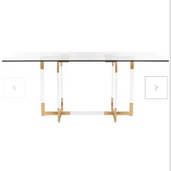 Safavieh Gold And Acrylic Dining Table