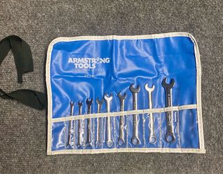 Vintage 1980’s Armstrong Tools 29-360 ignition midget wrench set in original blue vinyl roll.