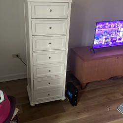White Tall Dresser