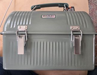 Stanley Classic Hammertone Green Lunch Box Steel 10 QT/9.5L Thermos Holder