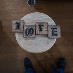 Wooden Handmade Coasters Engraved  0004