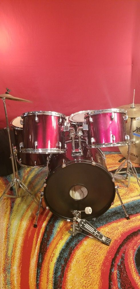 Drum Set 5 piece Complete Set 