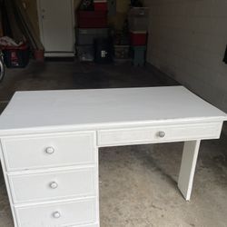 White Solid Oak Desk