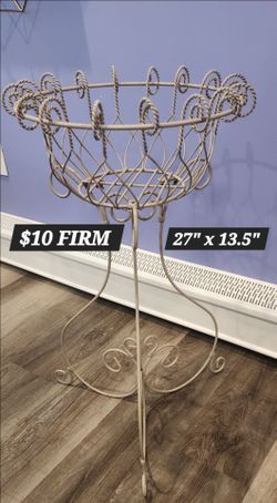Beige plant stand