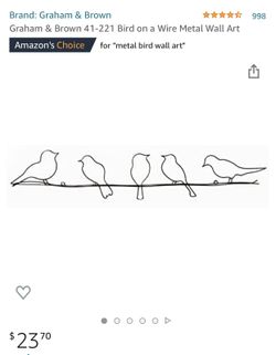 Graham & Brown Bird on a Wire Metal Wall Art