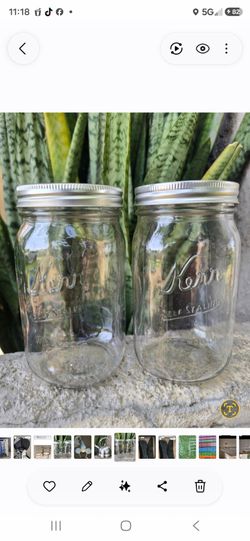 (2) mason jars, 32 oz.