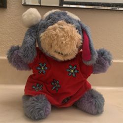 Disney Eeyore Plush Musical Plays Deck The Halls Merry Christmas Song Plush 12”