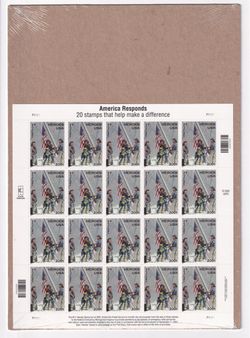 America Responds 9/11 Heroes USPS Semi-Postal First Responders Stamp Page