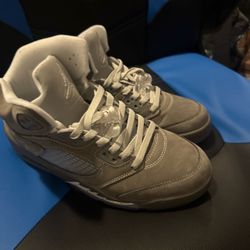 Air Jordan 5 Grey Suede Sneakers size 9.5