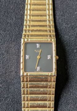 Vintage Men's Bulova Quartz Gold Plated Watch with Diamond Dial