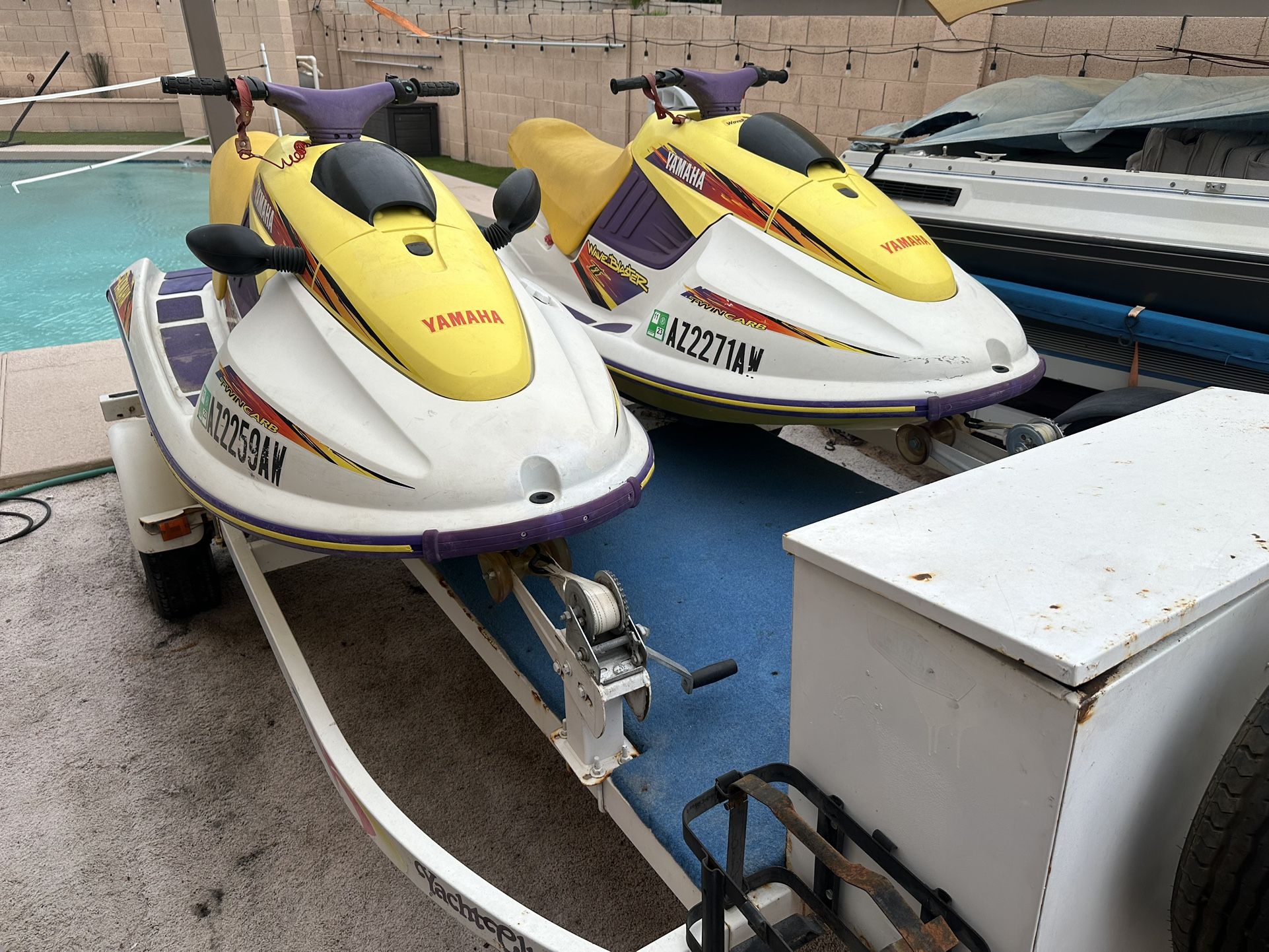 2-Wave Blaster 2 Jet skis & Trailer