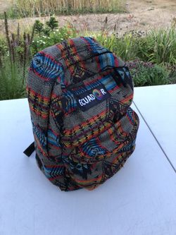 Ecuadorian cool, cloth and colorful day bag backpack!!