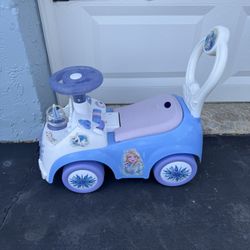  Frozen ride on toy , Lights N' Sounds: Ride-On - Frozen 2 - Disney Foot to Floor Activity Vehicle, Interactive Push & Pull Toy Car, Toddlers, Ages 12