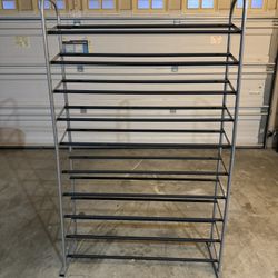 TEN SHOE  RACK METAL