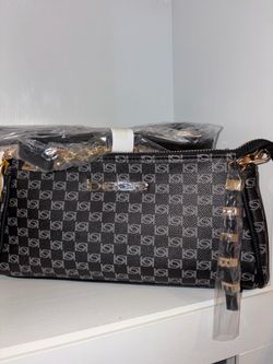 bebe NWT Black Monogram Crossbody