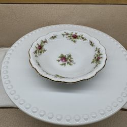 Johann Haviland Moss Rose Porcelain 5 1/8" Fruit/Dessert Bowl Bavaria 