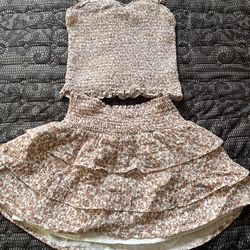 Skirt & top set Size 8