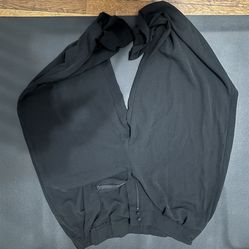 Black wide-legged work pants
