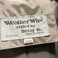 Nice raincoat in perfect condition use maybe three times been hanging in my closet for years