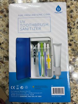 NIB Pursonic UV Toothbrush Sanitizer S2 - New Sealed - Fits 4-5 Toothbrushes/Razor