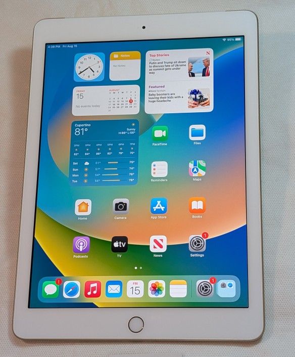 Very Nice APPLE iPad 5 128GB WIFI PLUS 4G CELLULAR UNLOCKED iOS16 