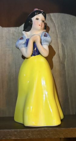 VTG Walt Disney Snow White & The 7 Dwarves Ceramic Figurine Set Japan Complete