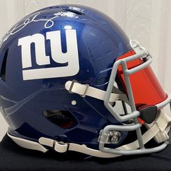 Victor Cruz Signed Giants Authentic Full-size Helmet