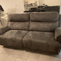 Double Seated Grey Recliner