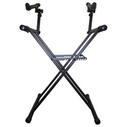 Odyssey Heavy-Duty Two-Tier X-Stand – DJ / Keyboard Stand