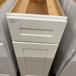 White Soft-Close Base Cabinet 12W x 24D x 34.5H