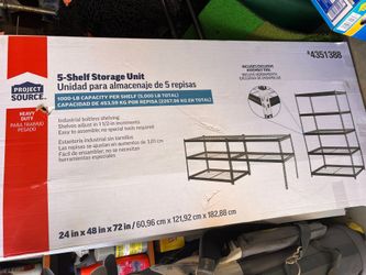 Metal Heavy Duty 5-tier Shelving Unit 48x24x72