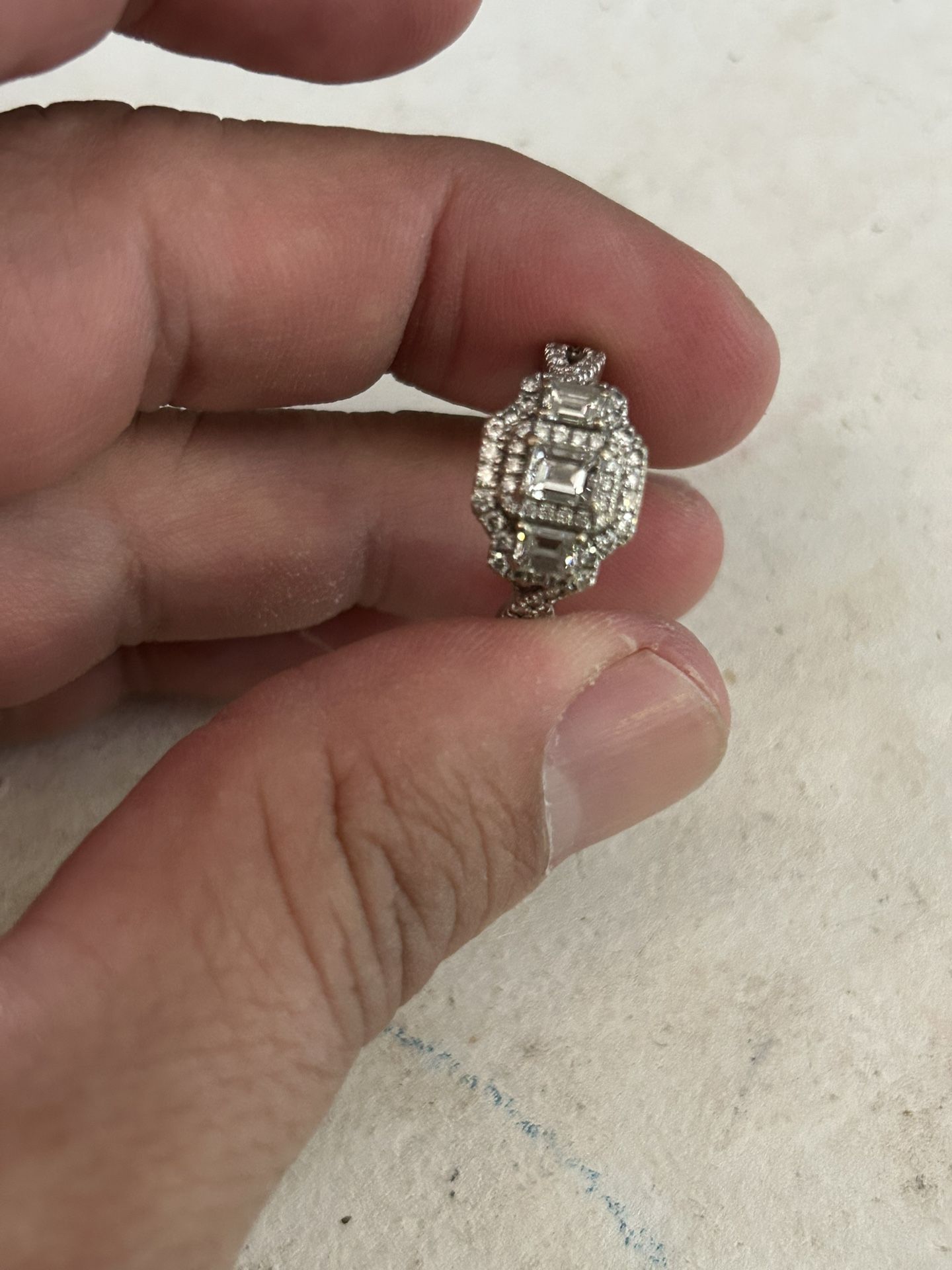 14 White Gold Bridal Set Ring