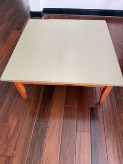 Low Square Wood Coffee Table