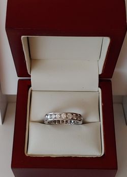 Lady's Platinum and Diamond Eternity Band