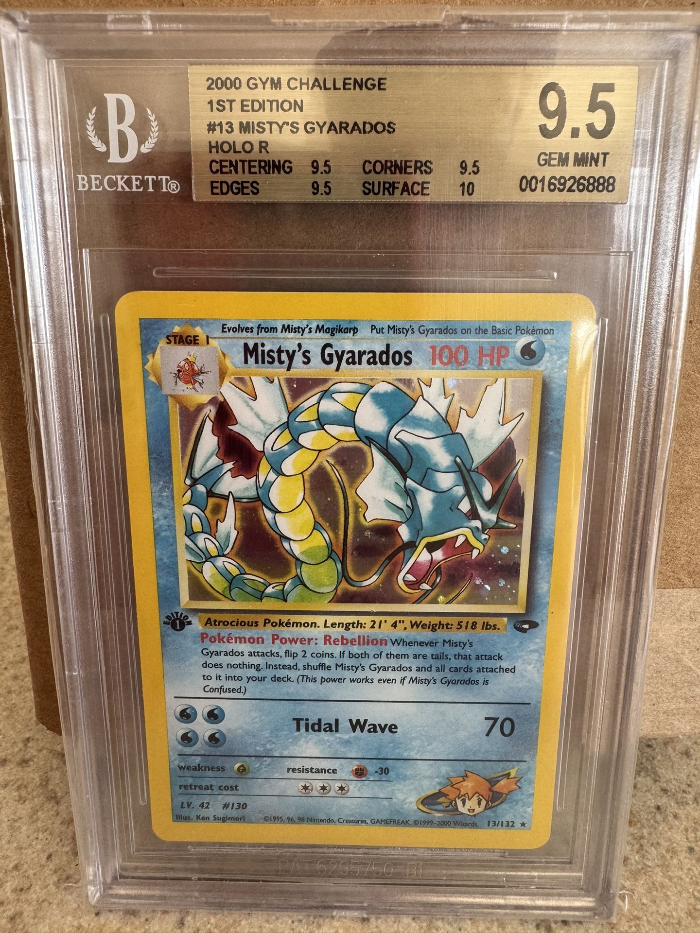 1st edition Misty’s Gyarados BGS 9.5
