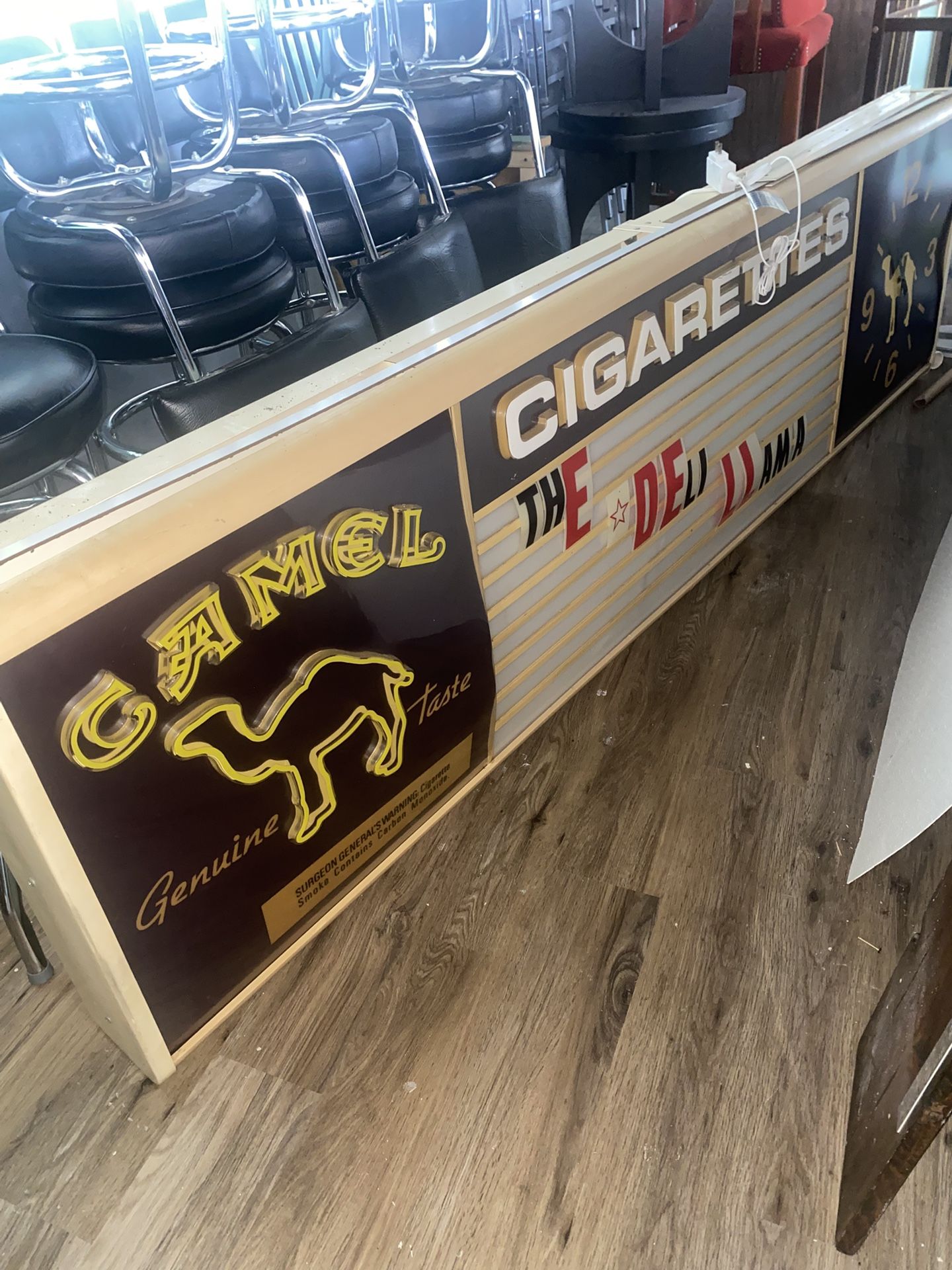 Camel Marquee Display With Clock
